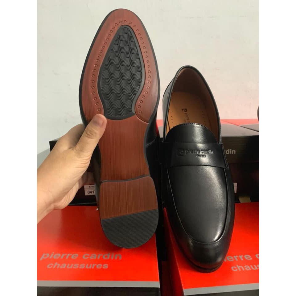Giầy Da lười piecardin Da Thật VNXK-Tặng Kèm Tất Bizmen