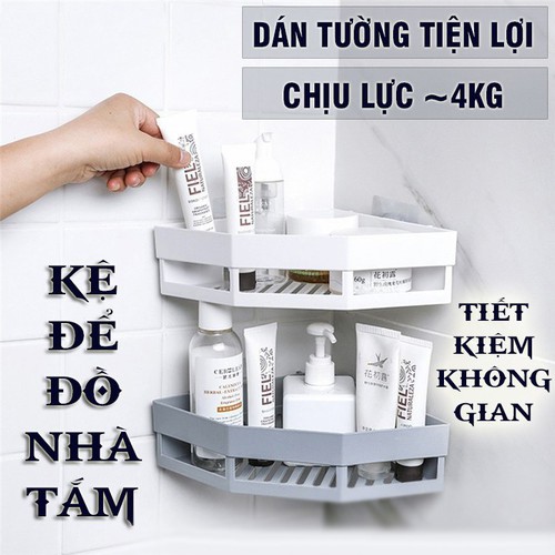 Kệ tam giác dán góc tường để đồ nhà tắm (TCR03)