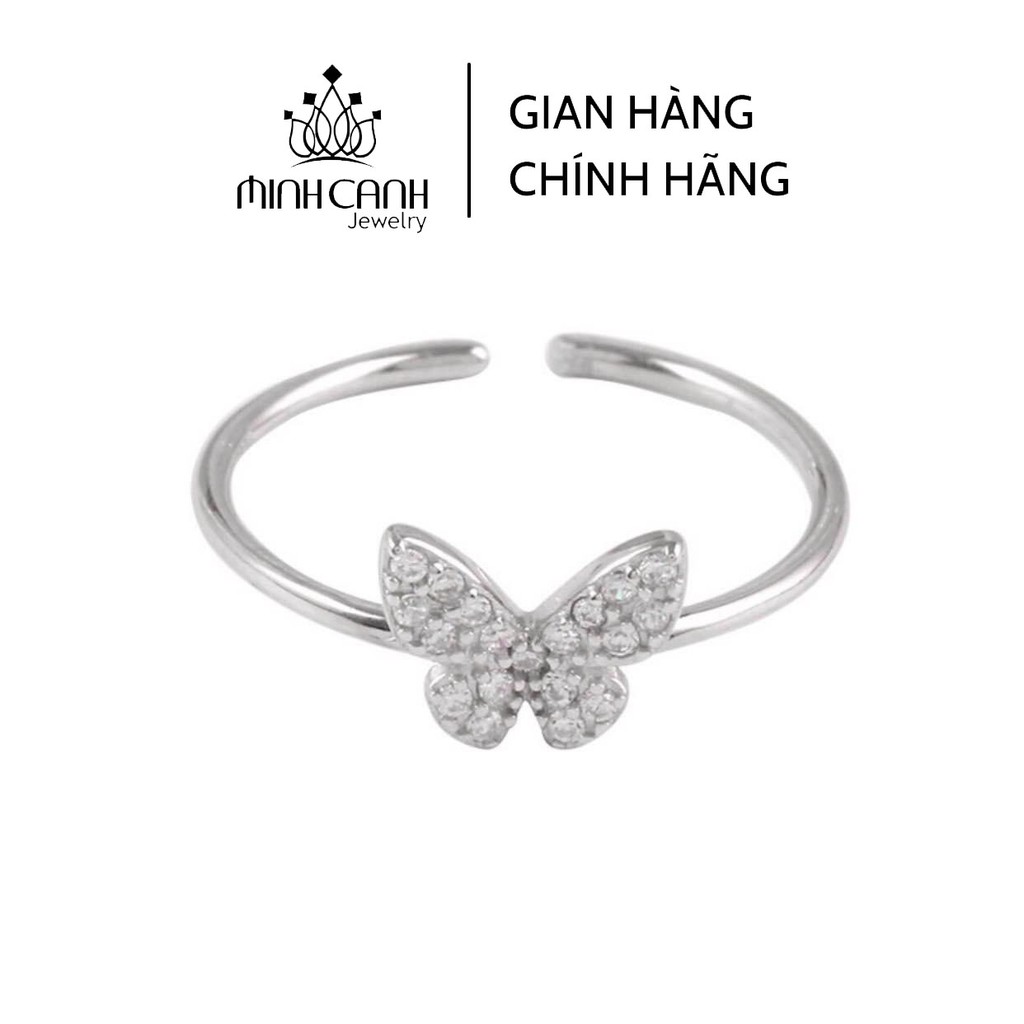 Nhẫn Bạc Bướm Đính Đá Freesize - Minh Canh Jewelry