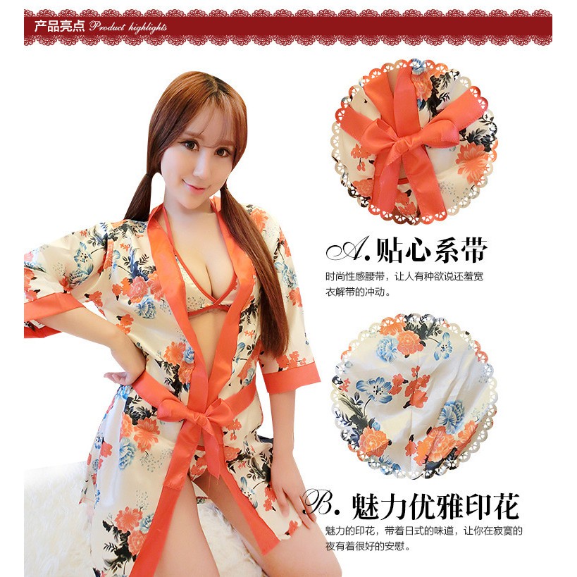 Áo Choàng Ngủ Kimono Hoa Cam Phong Cách Nhật - Konni39 Sơn Hòa - 1900886806