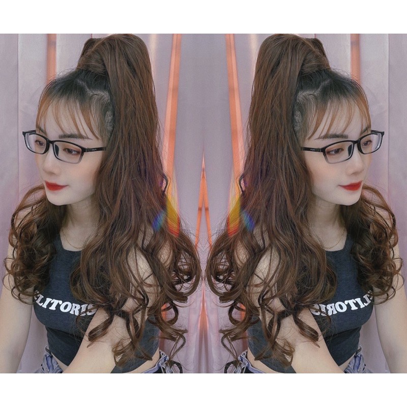 [Mã FAMARAL1 giảm 10K đơn 50K]tóc giả cột quấn xoăn cao cấp ❤️ freeship 50k ❤️