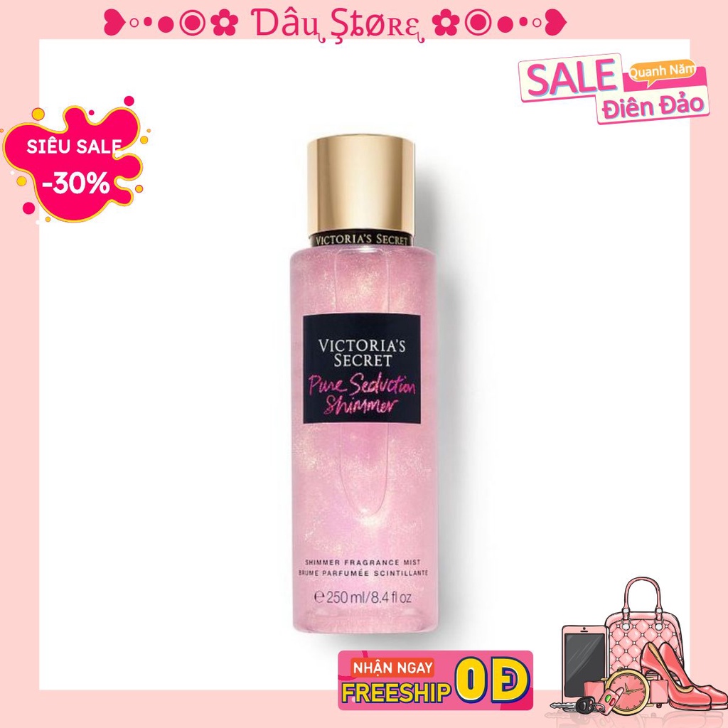 [Dâu Store] Xịt Thơm Body Victoria’s Secret Pure Seduction Shimmer (30ml-50ml-100ml) [NeW] Chính hãng