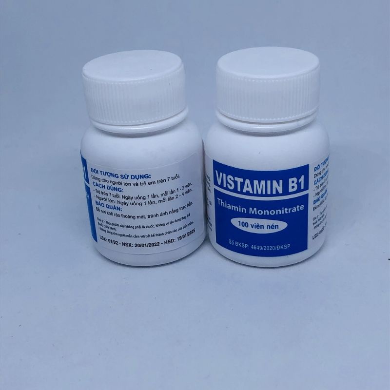 Vitamin B1 Đại Y Đại Uy lọ 100 viên hỗ trợ tiêu hóa, làm đẹp