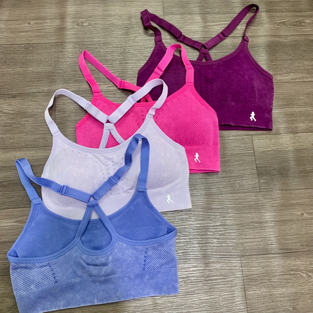 Áo Bra Tập Gym Yoga Nữ Danskin Chất Dệt Kim Cao Cấp Xuất Xịn Có Dây Tăng Chỉnh
