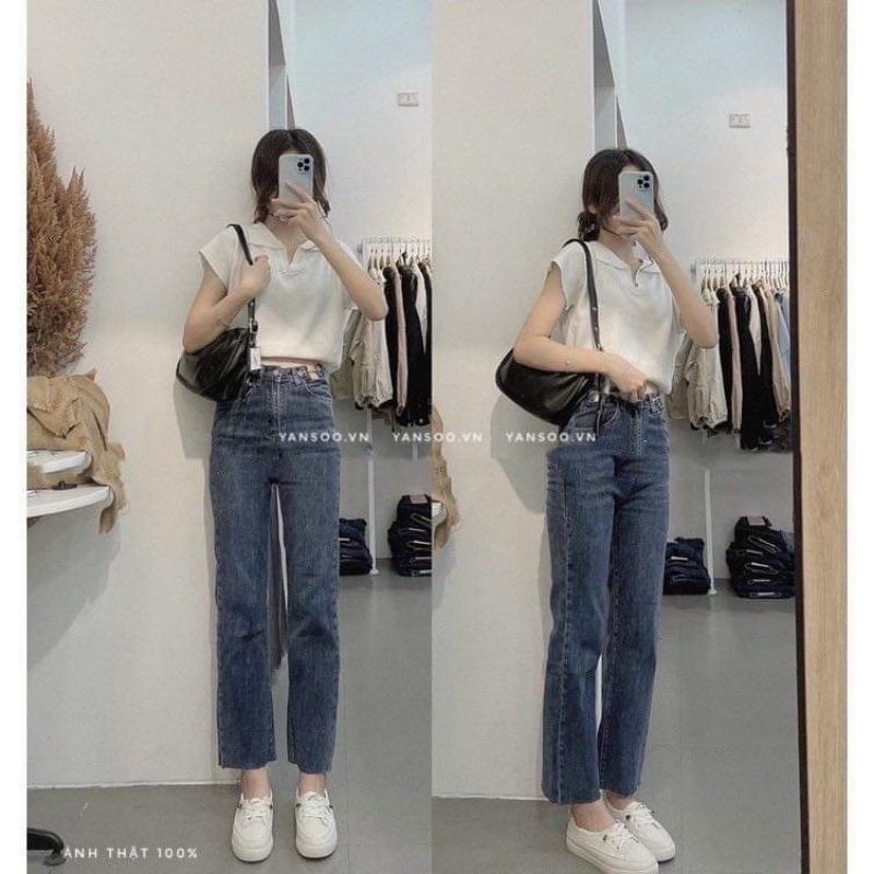 Quần Jeans suông xích