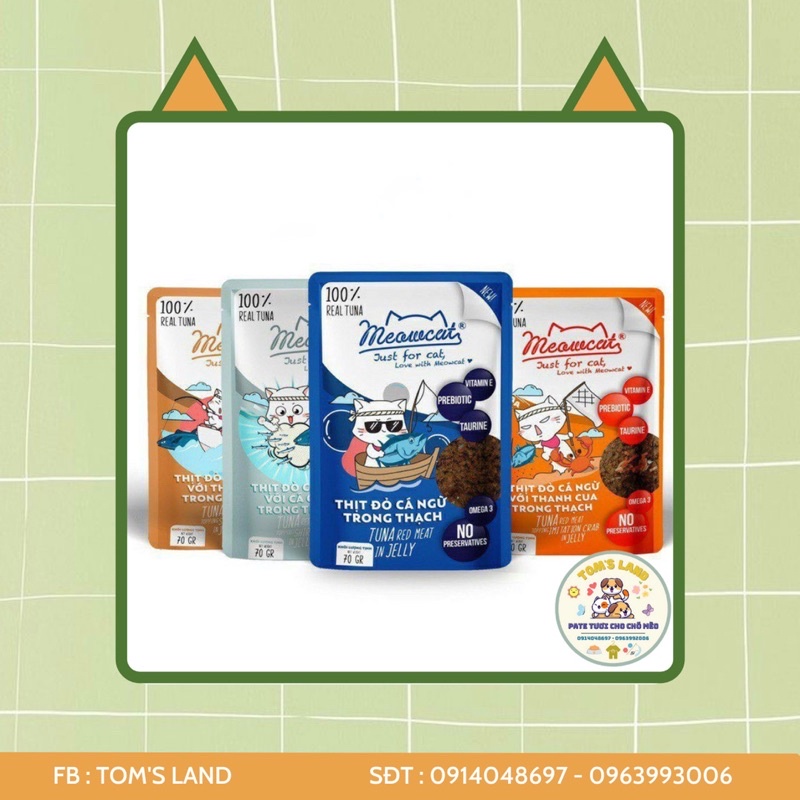 Pate Meowcat cho mèo gói 70g