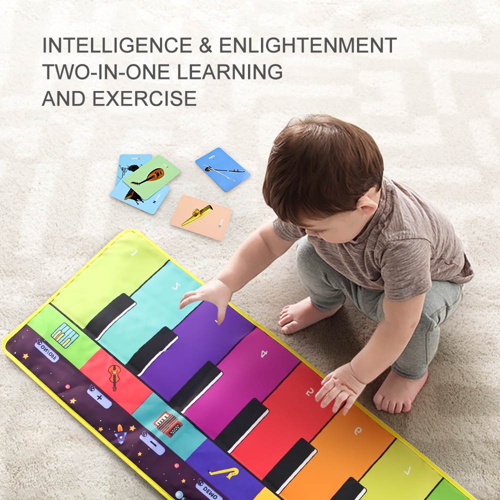 Thảm nhạc cụ Coolplay 110x36cm kèm 14 thẻ cho bé