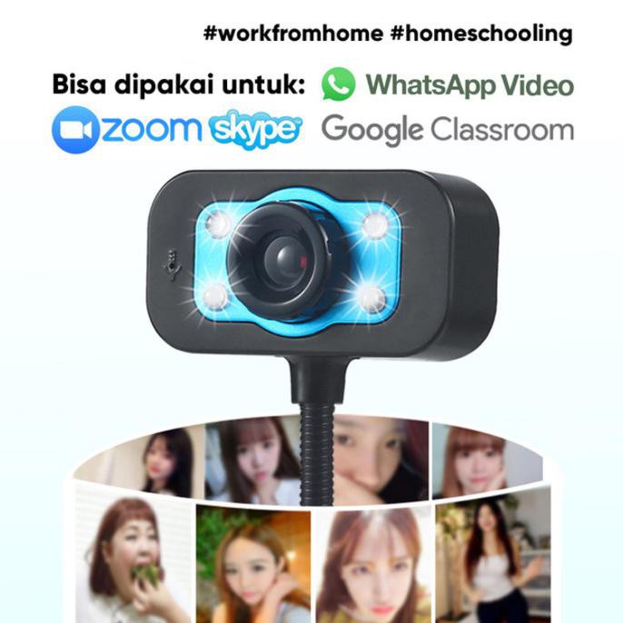 Webcam J05 4 Bóng Đèn Led + Micro Đứng Cho Pc | BigBuy360 - bigbuy360.vn
