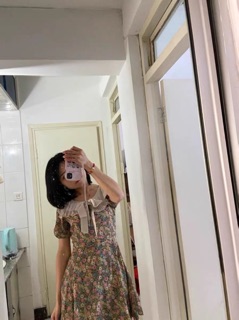 [CÓ SẴN][FREESHIP50K] VÁY TIỂU THƯ HOA NHÍ CỔ BÈO