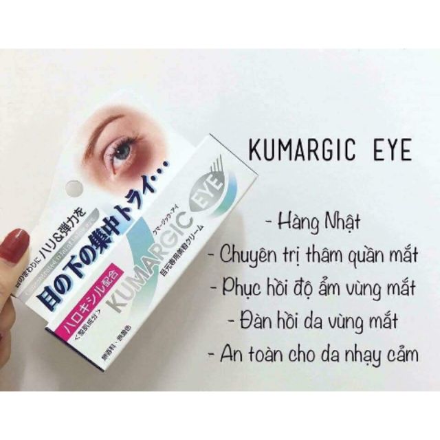 Kem dưỡng mắt Kumagic - Kẻ thù số 1 của quầng thâm mắt