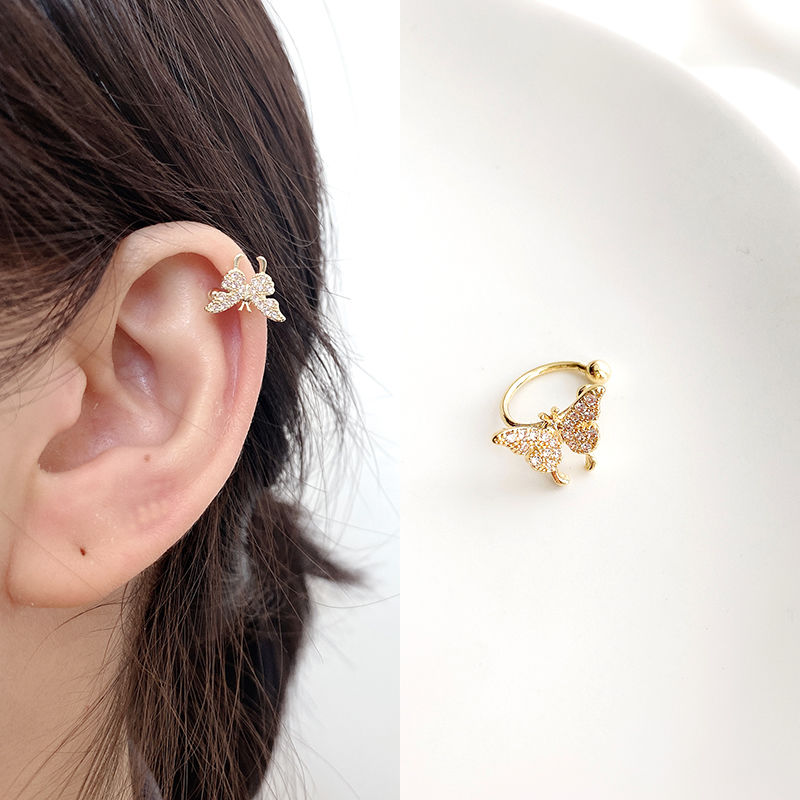 Bông Tai Kẹp Không Xỏ Lỗ Hình Bướm Thời Trang Hàn Quốc Dành Cho Nữ 22199