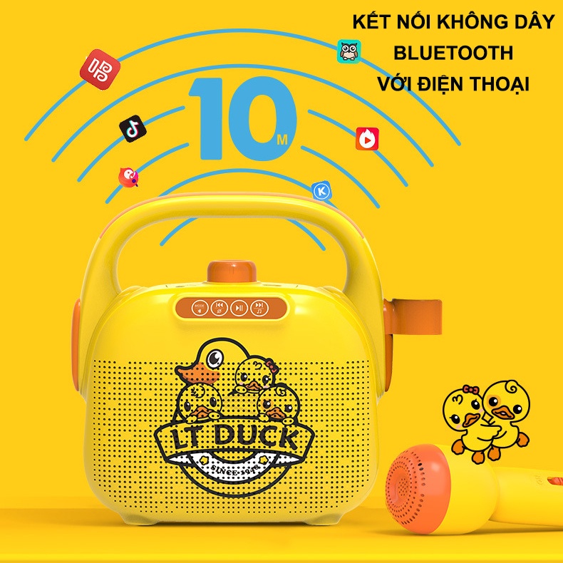 Loa Micro Hát Karaoke Chú Vịt Cho Bé Trai Bé Gái Shop Phụ Kiện Trẻ Em, Đồ Chơi Trẻ Em Moy Kids