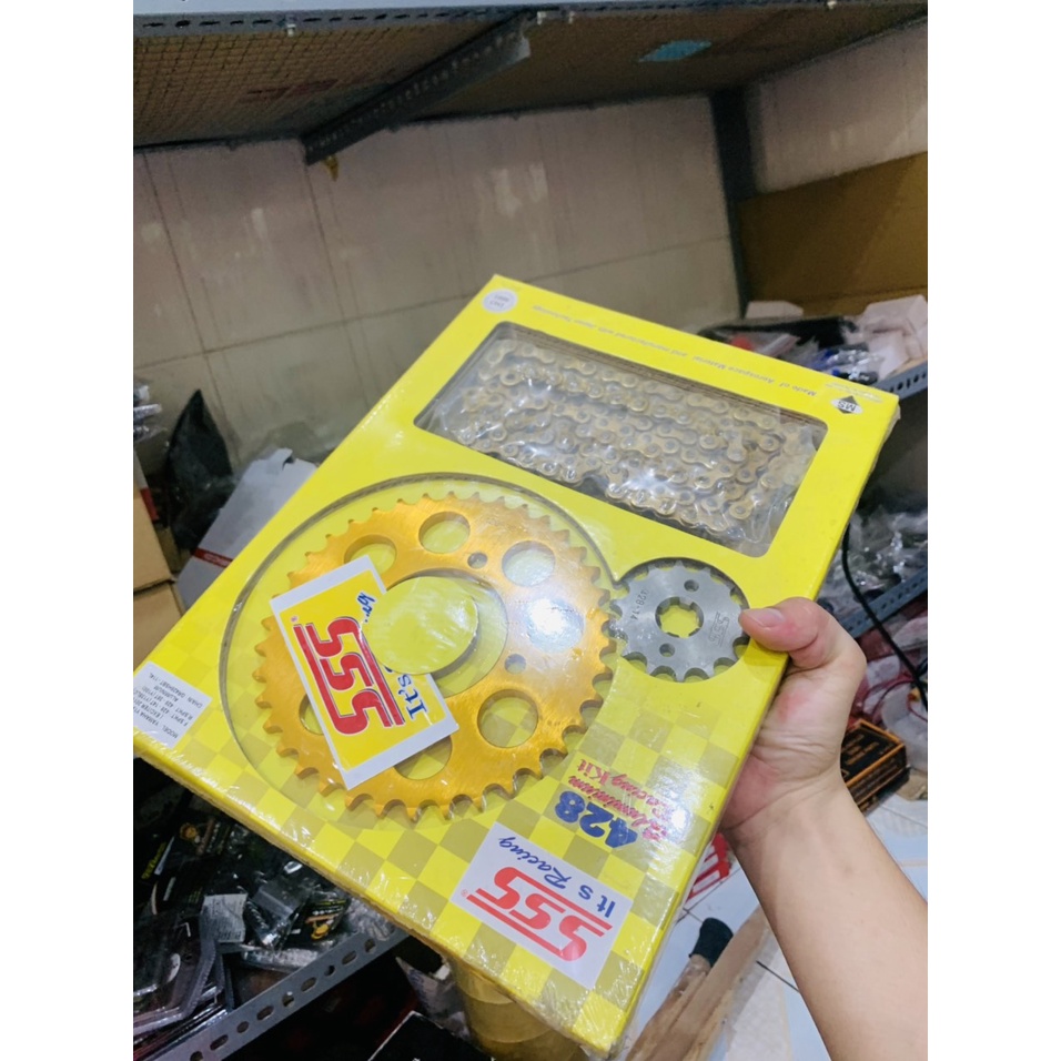 Nhông sên đĩa SSS đĩa nhôm 7075 luôn nhé cho exciter 135