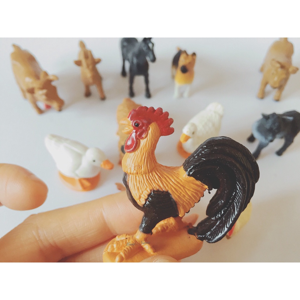 Đồ chơi mô hình,đóng vai,sưu tầm,nhập vai an toàn cho trẻ,bộ mô hình động vật nông trại safari,hàng đúc rất giống và đẹp