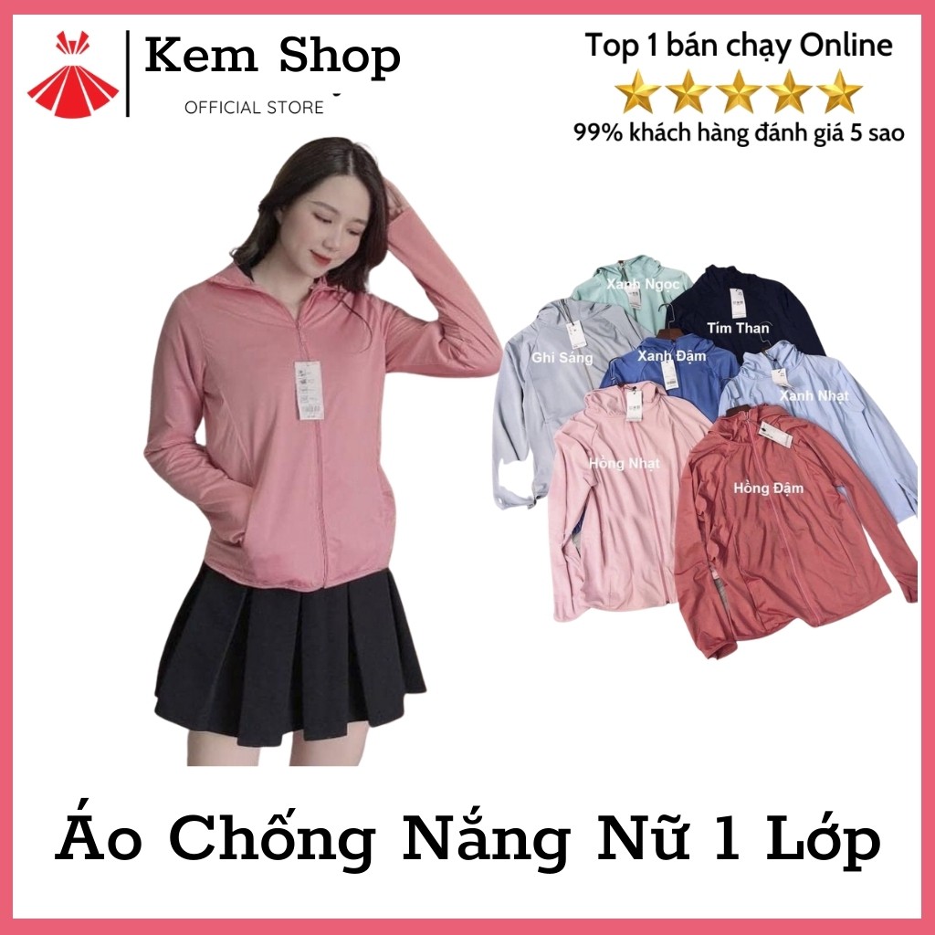 [Mã FAMAYWA giảm 10K đơn 50K] Áo Chống Nắng Thông Hơi Nữ 1 Lớp Siêu Hot Chống Tia UV Loại 1 - Kem Shop | BigBuy360 - bigbuy360.vn