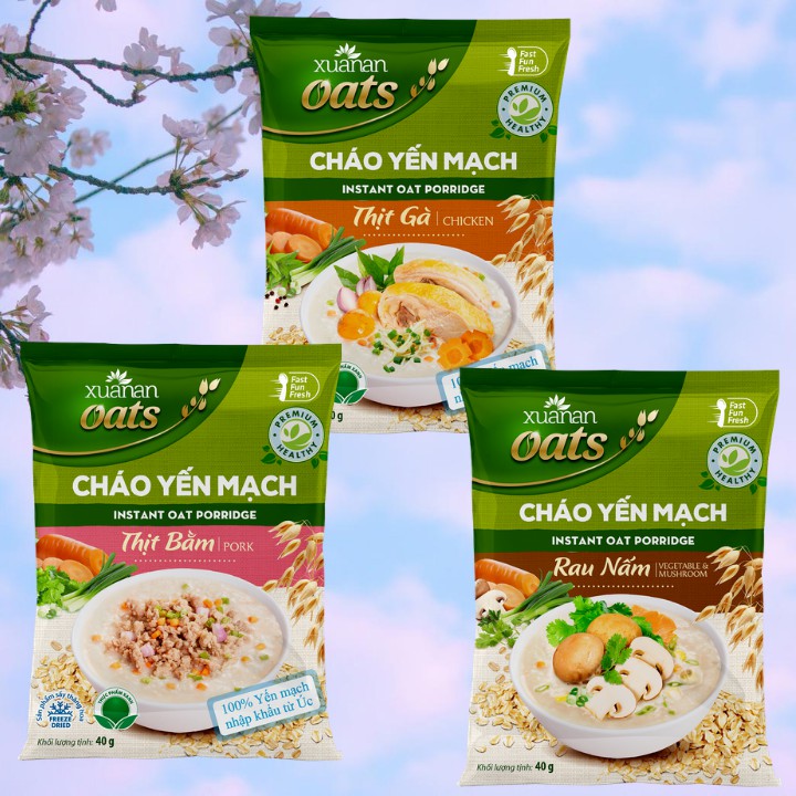 Cháo yến mạch các loại_40g/gói