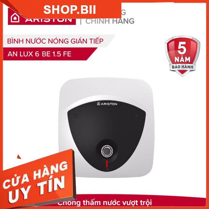 Bình nước nóng Ariston Andris LUX 6L Thanh Đốt Siêu Bền Chuyên Dùng Lắp Đặt Trong Tủ Bếp.