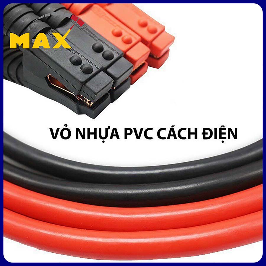 Dây Câu Bình Acquy MAX STORE Cứu Hộ Ô Tô Lõi Đồng Siêu To Loại 2000AMP Và 1500AMP