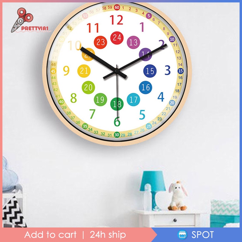 [Prettyia1] Đồng Hồ Treo Tường Chạy Pin 12 &quot;