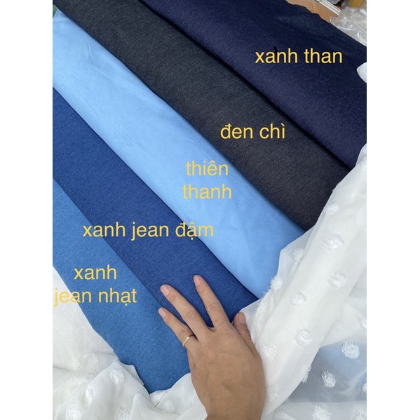 Vải bò giấy co giãn