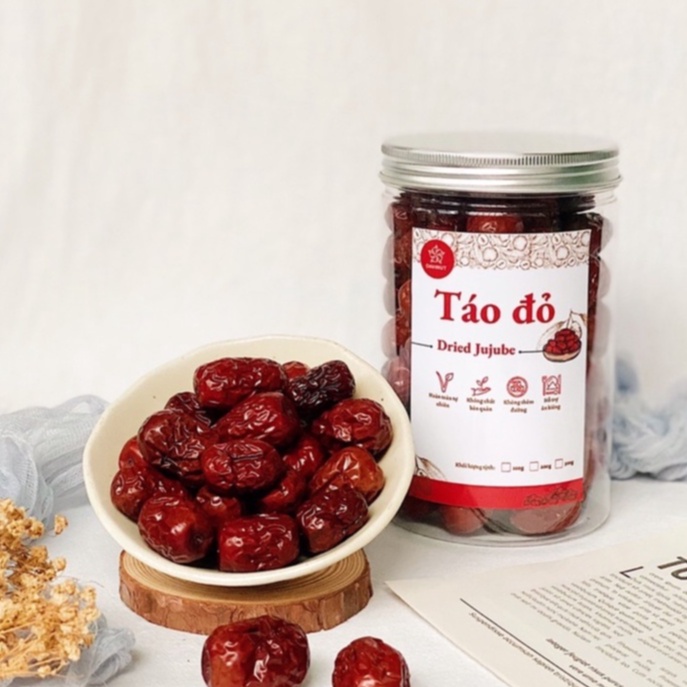 Táo đỏ Tân Cương sấy khô Davinut 300g, táo tàu nấu chè dưỡng nhan chưng yến chính hãng loại 1 giá rẻ