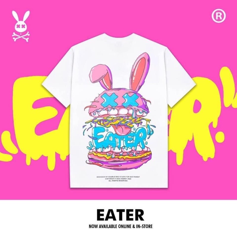 Áo Bad Rabbit Eater tay lỡ nam nữ mặc form cực đẹp ạ