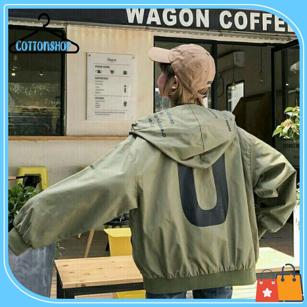 [Giá siêu rẻ] Áo khoác dù chữ U, kèm hình thật