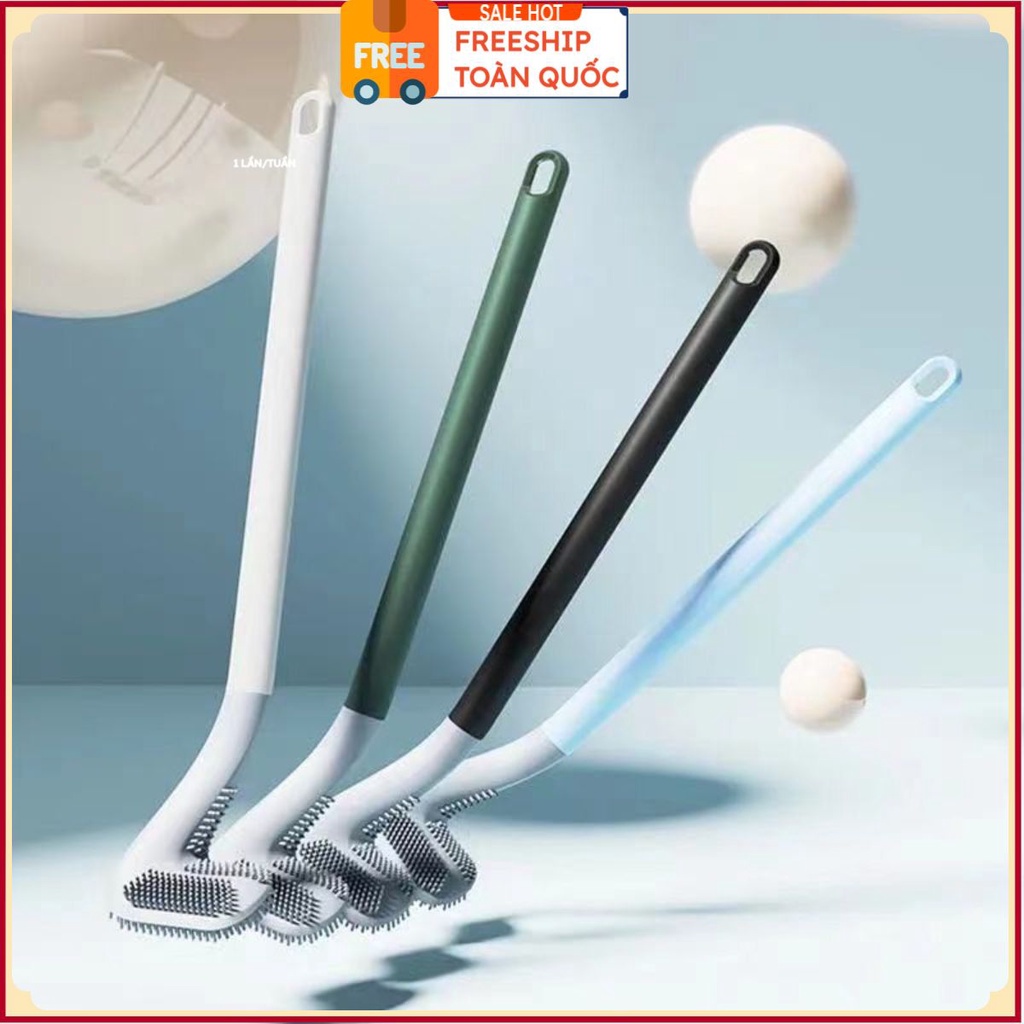 PVN32151 Bàn Chải Vệ Sinh Toilet Cán Dài Cong Bằng Nhựa T2 .