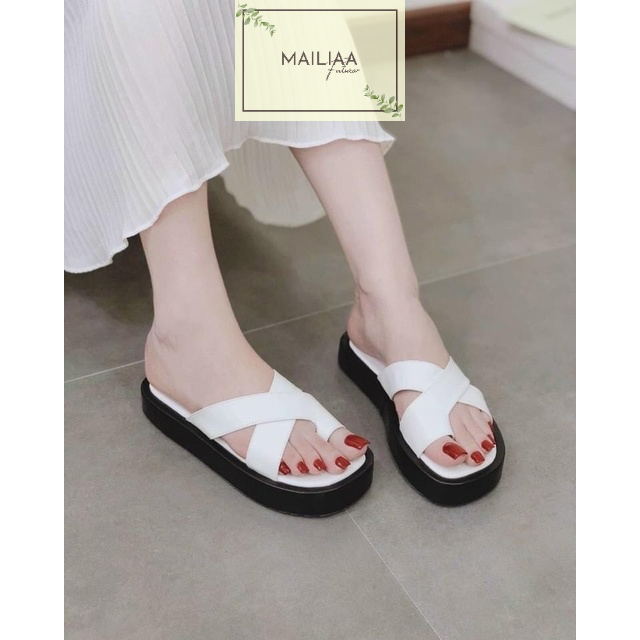 Dép đế xuồng 3 phân MAILIAA quai chéo xỏ ngón