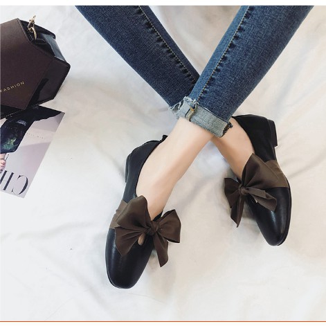 [VLANI] Giày búp bê nơ lụa mũi tròn | BigBuy360 - bigbuy360.vn