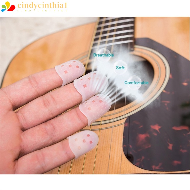 Bộ 5 Vỏ Bọc Ngón Tay Chống Trượt Giảm Đau Dùng Chơi Đàn Ukulele / Guitar Điện / Acoustic