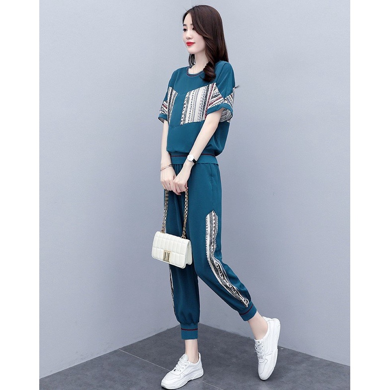 Bộ Đồ Thể Thao Mùa Hè Mới 2021 Gồm Áo Và Quần Dành Cho Nữ