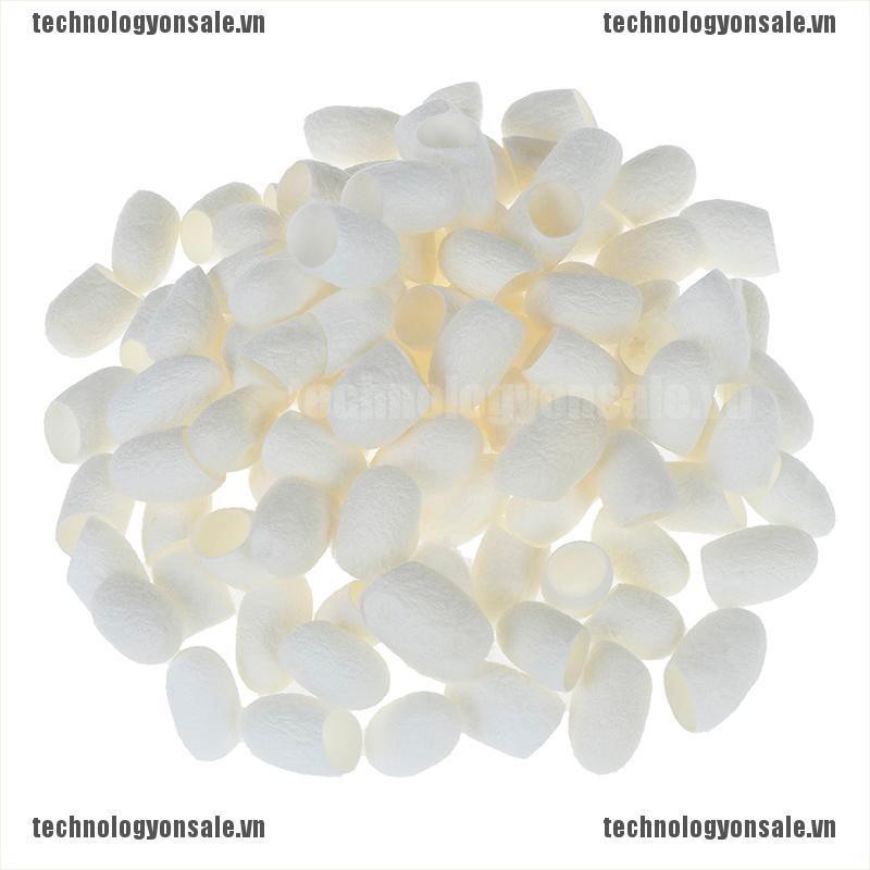 [Tech] 100Pc/set Natural Silk Cocoons Silkworm Balls Facial Skin Care Scrub Whitening [VN]