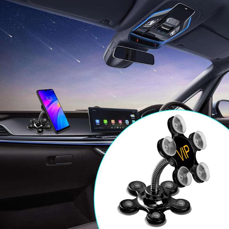 Giá đỡ điện thoại gắn xe hơi thiết kế xoay 360 độ có cốc hút hình hoa | BigBuy360 - bigbuy360.vn