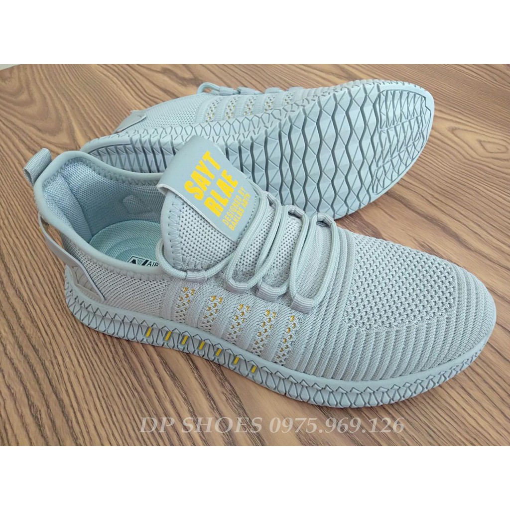 Xả giày thể thao nam màu ghi - giầy sneaker mẫu mới bền đẹp
