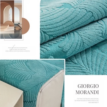 Vỏ Bọc Đệm Ghế Sofa Vải Nhung Sợi Chenille Kiểu Bắc Âu Thân Thiện Với Da Chống Trượt Hình Chữ L 1 2 3 L