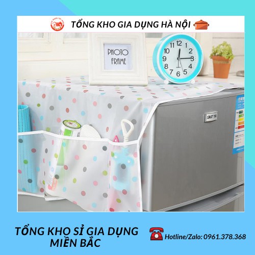 ❌MẪU MỚI❌ Tấm Phủ Tủ Lạnh/ Che Tủ Lạnh Chống Thấm Nước, Đựng Đồ Tiện Dụng 130 x 55cm 88225 Tổng Kho Sỉ Gia Dụng