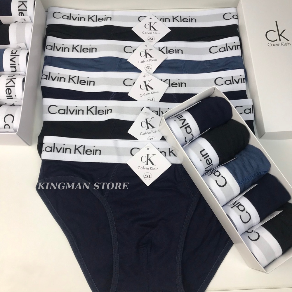 Combo Hộp 5 Chiếc Quần Sịp Nam Cotton Tam Giác Cao Cấp, Quần Xì Nam Tam Giác Chất Cotton Co Dãn 4 Chiều - Kingman Store