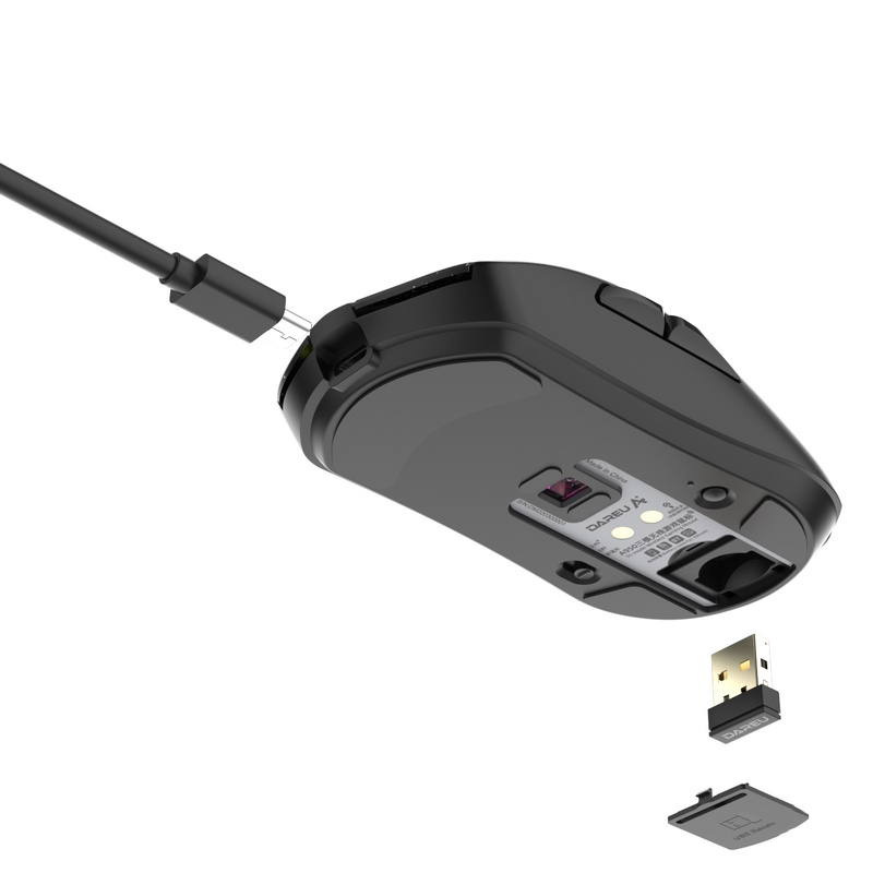 CHUỘT GAMING KHÔNG DAREU A950 3 MODE RGB KÈM DOCK SẠC CHÍNH HÃNG