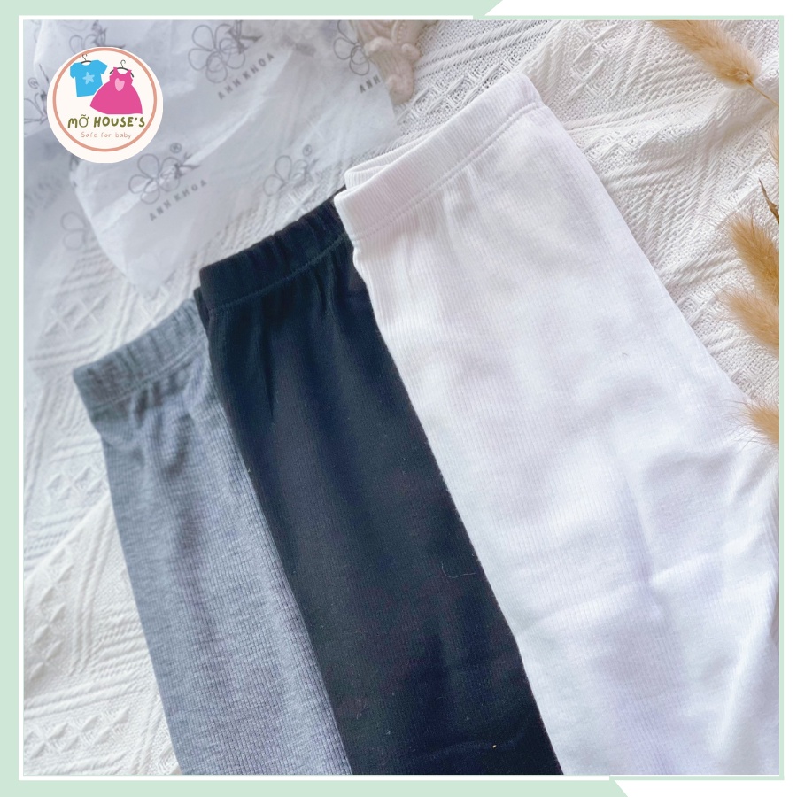 Quần legging cotton tăm, quần giữ nhiệt cho bé gái từ 10kg đến 20kg QLG02