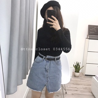Chân váy jeans chữ A