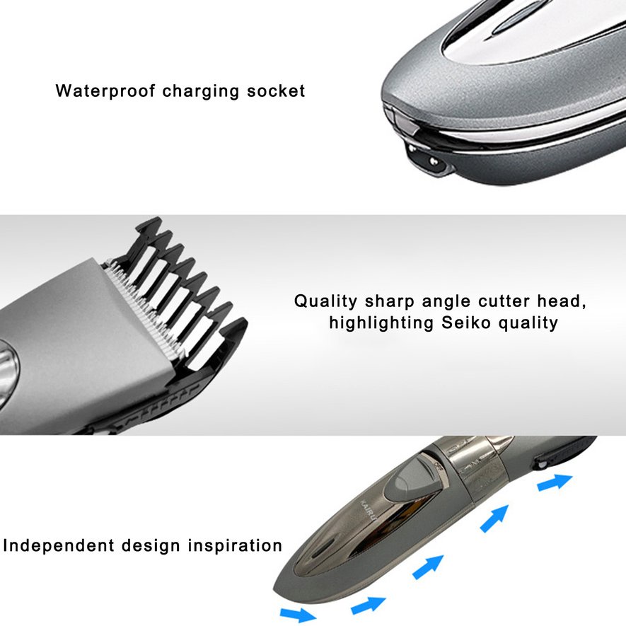 Tông đơ cắt tóc bằng điện chống thấm nước có thể sạc lại
 | BigBuy360 - bigbuy360.vn