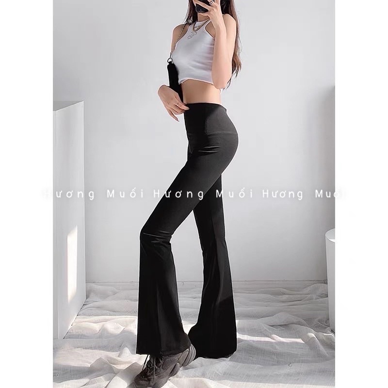 Quần legging loe chất uni hàn-siêu hack dáng sieu đẹp