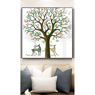 𝐓𝐫𝐚𝐧𝐡 𝐂𝐚𝐧𝐯𝐚𝐬 𝐏𝐡𝐨̀𝐧𝐠 𝐊𝐡𝐚́𝐜𝐡 - Tranh Trang Trí Phòng Khách - Tranh Hươu 60x60