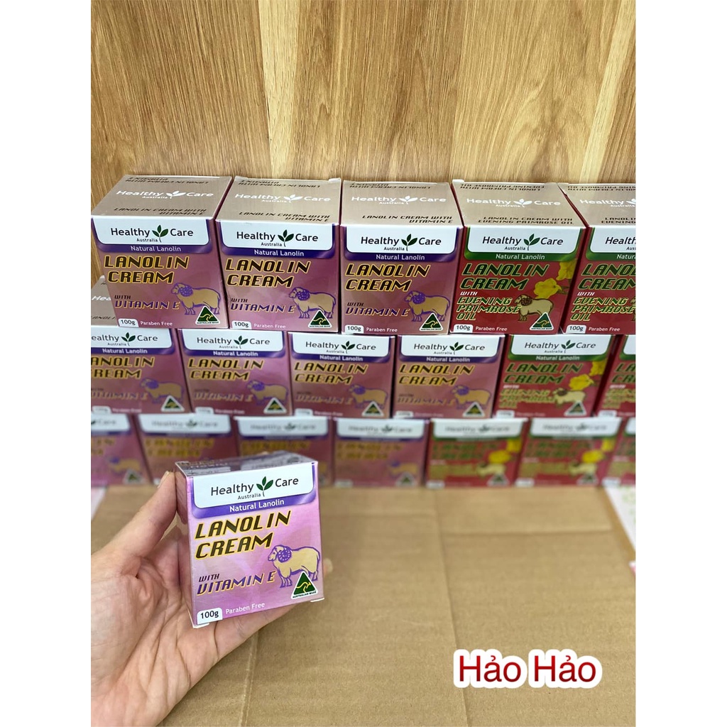 KEM DƯỠNG DA CHIẾT XUẤT TỪ NHAU THAI CỪU CỦA ÚC HEALTHY CARE LANOLIN CREAM WITH SHEEP PLACENTA 100G CHÍNH HÃNG - 9794