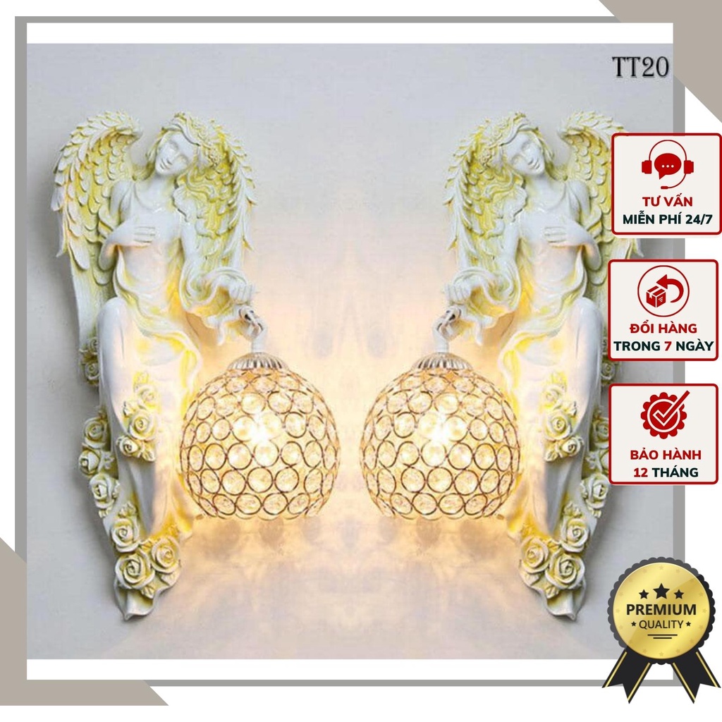 Đèn treo tường Trắng tượng Thiên Thần tân cổ điển TT20 Sang Trọng cho ngôi nhà của bạn