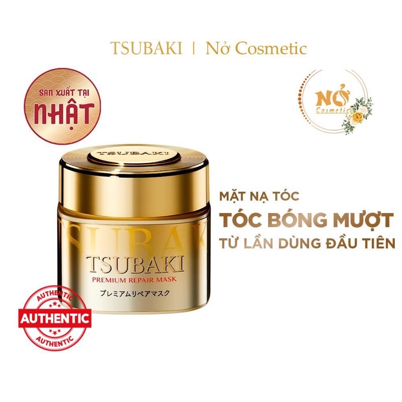 Combo Dầu Gội Xả - Dầu Gội Tsubaki vàng Phục hồi ngăn rụng tóc Premium Repair 490ml/chai Nở cosmetic