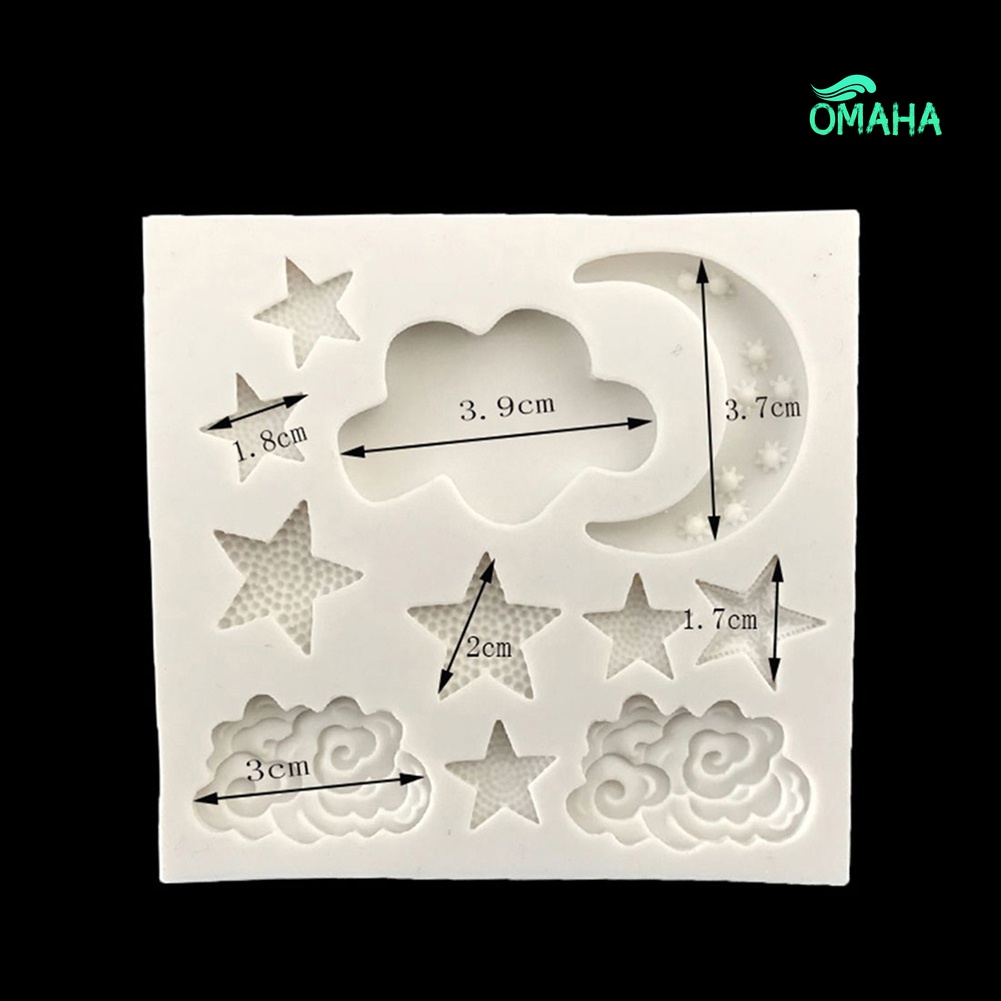 Khuôn Silicone Tạo Hình Làm Bánh Kẹo Hình Trăng Sao DIY