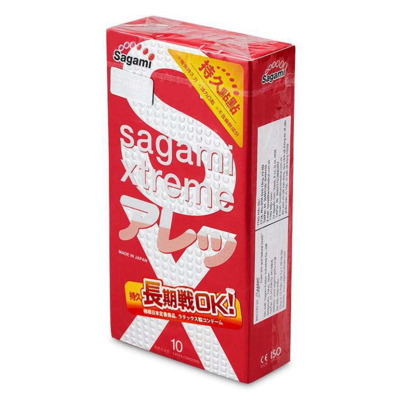 Combo 2 hộp bao cao su Sagami Feel Long và Xtreme White gân gai