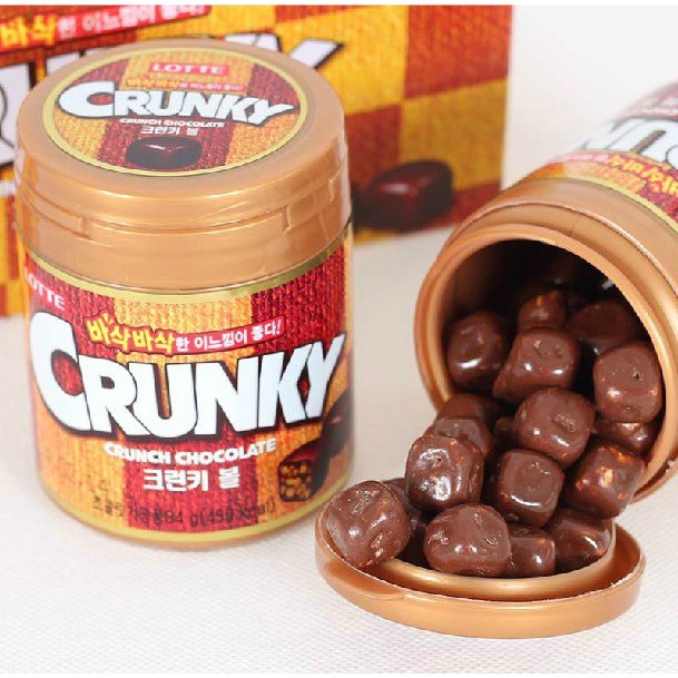 [CHÍNH HÃNG Lotte] Crunky Crunch Chocolate hủ 76gr